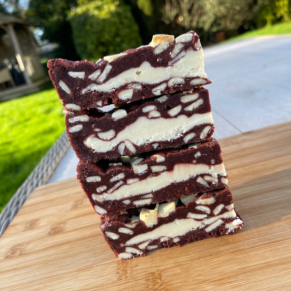 Red Velvet Milkybar Cookie Slice